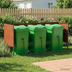 Κάλυμμα Κάδου Απορριμμάτων 249 x 85 x 113 εκ Σκ rusty 8013474