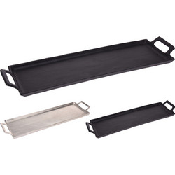 Δίσκος Μεταλλικός Μακρόστενος 54x16cm σε 2 Χρώματα