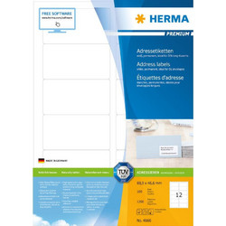 Ετικέτες Herma address labels A4 White 88,9x46,6 mm 1200 pcs