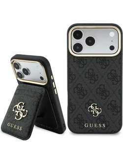 Guess 4G MagSafe Θήκη Πορτοφόλι Black (iPhone 18 Pro / 17 Pro)