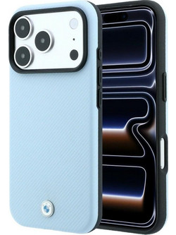 BMW Kevlar Metal Logo MagSafe Θήκη Blue (iPhone 18 Pro Max / 17 Pro Max)
