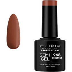 Elixir Semigel 968 Chestnut Ημιμόνιμο Βερνίκι Νυχιών 8ml