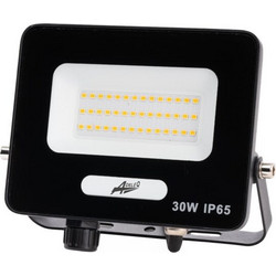 Adeleq Προβολέας LED 30W 230V 3000K Με Δυνατότητα Τοποθέτησης Ανιχνευτή Κίνησης IP65 Μαύρος 3-3630100