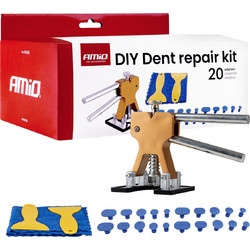 Amio - Kit Επισκευής Λαμαρίνας από Λακούβες (Αμάξωμα Οχήματος) DIY Dent Repair Kit με 20 Αντάπτορες για Επιβατικά Αυτοκίνητα - 1 σετ (04598/AM)