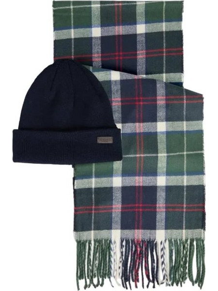 BARBOUR BARBOUR SWINTON BEANIE & GALINGALE SCARF GIFT SET