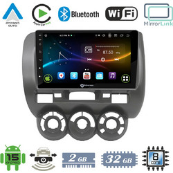 VenCore 3236-10007-0589G - Οθόνη Multimedia Android 15 9" 9109A MTK6762 Octa-Core 2GB/32GB IPS με Πρόσοψη, CarPlay, Android Auto και Υποστήριξη Κάμερας Οπισθοπορείας AHD για Honda Jazz Manual A/C 2002