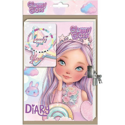 Diakakis - Glammy Gloss, Ημερολόγιο 60 Φύλλα Με Βραχιόλι Και Κλειδαριά 19,8x19,8εκ 630029