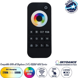GLOBOSTAR SKYDANCE RT5 AURORA RGB+CCT Ασύρματο Χειριστήριο Αφής 1 Ζώνης 5CH DC 3V 2xAAA Μπαταρίες IP20 - RF 2.4GHz + Εμβέλεια 30m - M12.2x