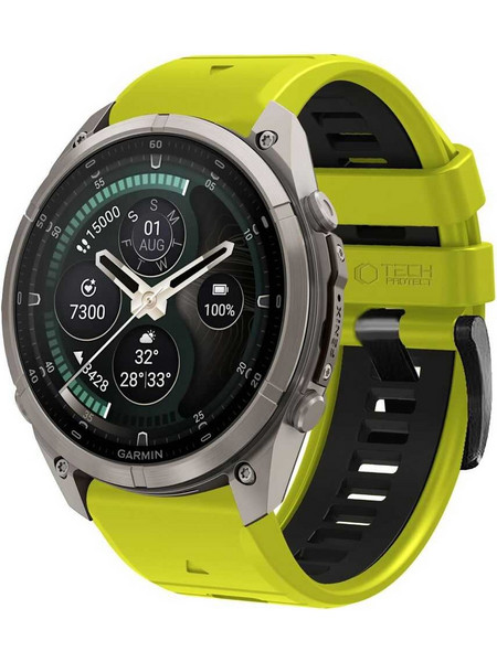 Tech-Protect Iconband Pro Λουράκι Σιλικόνης Lime / Black (Garmin Fenix 3HR / 5X / 5X Plus / 6X / 6X Pro)