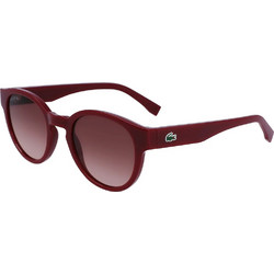 Lacoste L6000S 603 Γυναικεία Γυαλιά Ηλίου Στρογγυλά Κοκάλινα Κόκκινα με Καφέ Polarized Φακό