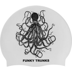 Funky Silicone Swimming Cap - Σκουφάκι Κολύμβησης Σιλικόνης |Octomus Black FUNKY TRUNKS White