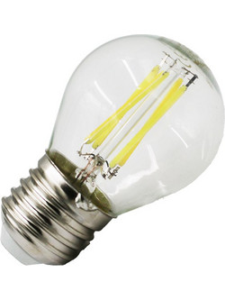 LED ΛΑΜΠΑ COG ΣΦΑΙΡΙΚΟ ΔΙΑΦΑΝΟ Ε27 6W 230V ΨΥΧΡΟ 5800K