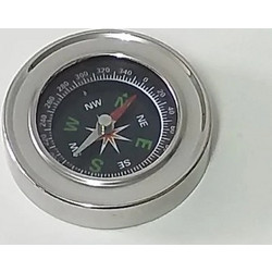 Πυξίδα Χειροποίητη Ασημί 6 cm