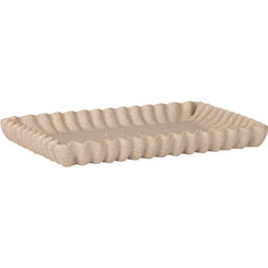 Estia Δισκος Ορθογωνιος Nyra Rib 28.4x18.3x3cm Ivory 09-50474