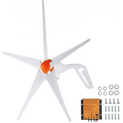 VEVOR 500W Wind Turbine Generator, 12V Wind Turbine Kit, 5-Blade Wind Power Generator with MPPT Controller, Adjustable Windward Direction & 2.5m/s Start Wind Speed, Suitable for Home, Farm, RVs, Boats