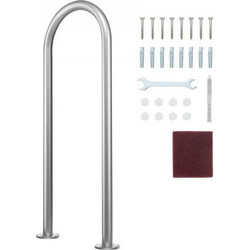 VEVOR Pool Handrail,36 x 13 inch Pool Railing, Aluminum with Base Plate for Indoor/Outdoor Pools, Humanized Swimming Pool Safety Railing for Decks, Rust-Proof Grab Bar with Accessories for Spas Docks