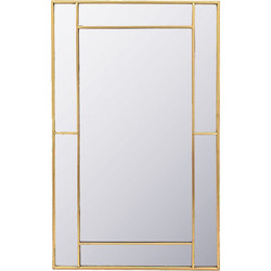 Metal mirror hamptons gold,75x120cm