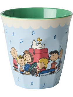 Rice - Melamine Cup with Snoopy Print - Soft Blue - Medium - 250 ml