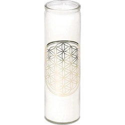 Scented Stearin Candle Flower of Life White 21 x 6.5 cm - Αρωματικό Κερί