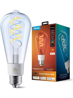 Govee Smart Edison Bulb E27 - RGBWW LED ST64, 500lm, Dimmable Vintage Smart Bulb