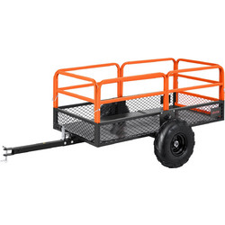 VEVOR Τρέιλερ Κήπου Γενικής Χρήσης, 22 Cu. Ft. & 725 kg, Τρέιλερ ATV UTV, Ρυμουλκούμενο Ατσάλινο Ανατρεπόμενο Τρέιλερ, Αφαιρούμενο Πίσω Πάνελ, Βαρέως Τύπου Ρυμουλκούμενο Τρέιλερ για Τρακτέρ-Χλοοκοπτικ