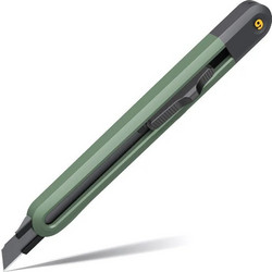 Deli Homeseries Utility Knife Eht4009l 133x11x15 Mm Sk2 9 Mm Metal Guide Locking Green
