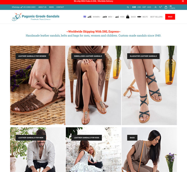 Greek-Sandals.com screenshot