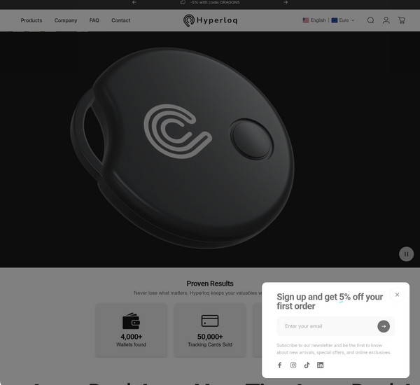 Hyperloq screenshot