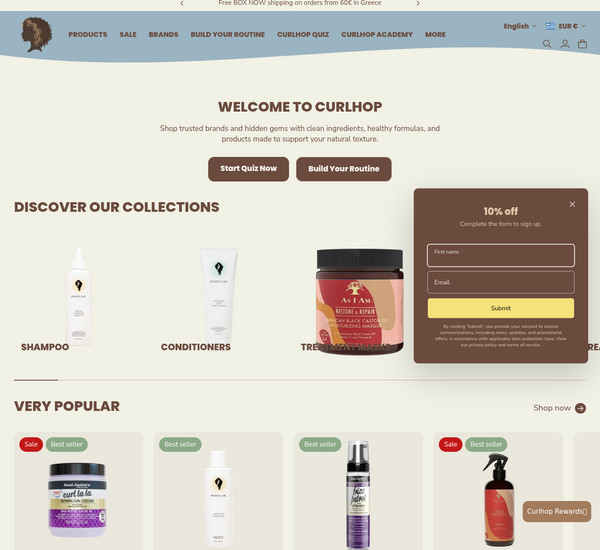 Curlhop screenshot