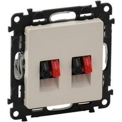 LEGRAND Valena Life Πρίζα Διπλή ηχείων χωνευτή (Κρεμ) Ivory 753278