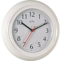 Acctim Wycombe Wall Clock White Plastic (22cm)