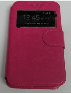 Θήκη Book S View Elastic Universal για Smartphone 4 3 inch 4 8 inch με Παράθυρο Φούξια (OEM)