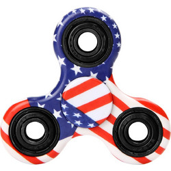 Κεραμικό Παιχνίδι Στρες Ανακούφισης Adhd New Style Premium Tri-Spinner Fidget Toy With Premium Hybrid Ceramic Bearing - American Flag Type 2 3 minutes