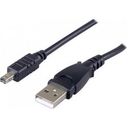 VALUELINE VLCP60807B2.00 USB 2.0 CABLE MALE TO USB MALE MICRO 8PIN 2m BLACK MINOLTA VLCP 60807 B2.00