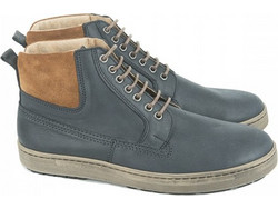NiceStep Ανδρικά Μποτάκια Suede Μαύρα με Γούνα 711