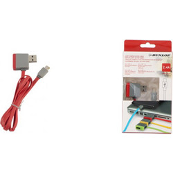 Dunlop Καλώδιο USB 2.0 σε microUSB Υψηλής Ταχύτητας φόρτισης και συγχρονισμού Loop 1m για Smartphone, 90057 Κόκκινο - Dunlop