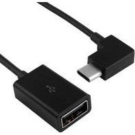 USB 3.1 Type C Male to USB 2.0 A Female OTG Cable - Black (OEM)