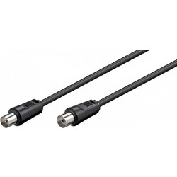Edision Καλώδιο Κεραίας Coax Male to Coax Female 1.5m Black 11720