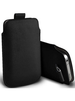 Προστατευτική Δερμάτινη Θήκη Smart Case XL Συμβατή Με Πολλά Κινητά Μαύρο (OEM)