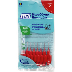 Tepe Original Μεσοδόντια Βουρτσάκια 0.5mm Κόκκινα 8τμχ
