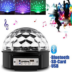 τηλεχειριζομενο φωτορυθμικό Bluetooth LED Effect DJ Crystal Ball με USB Mp3 Player