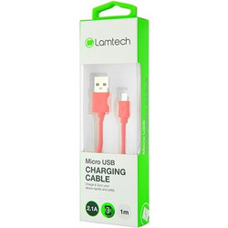 LAMTECH DATACABLE MICRO USB 1m RED LAM445165