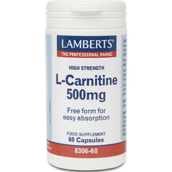 Lamberts L-Carnitine Συμπλήρωμα Διατροφής με Καρνιτίνη 500mg 60 Κάψουλες