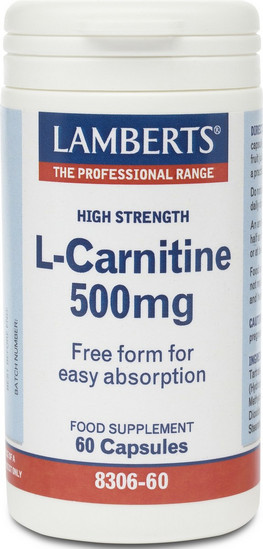 Lamberts L-Carnitine 500mg 60 Κάψουλες