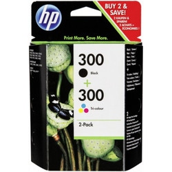 HP 300 B/C/M/Y Πακέτο 2 Μελανιών Εκτυπωτή Inkjet CN637EE