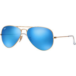 Ray-Ban RB3025 112/17 Ανδρικά Γυαλιά Ηλίου Aviator Μεταλλικά Χρυσά με Μπλε Καθρέπτη Φακό