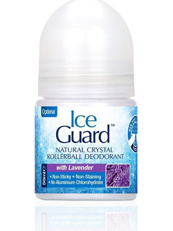 Optima Ice Guard Lavender Φυσικό Αποσμητικό Roll On Κρύσταλλος Χωρίς Αλουμίνιο 50ml