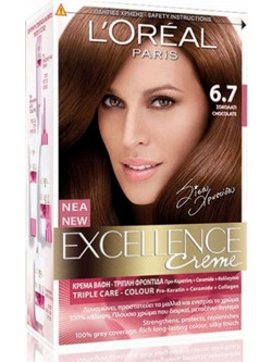 L'Oreal Paris Excellence Creme 6.7 Σοκολατί Μόνιμη Βαφή Μαλλιών 48ml