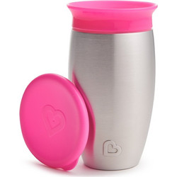 Munchkin Stainless Steel 360 Sippy Cup Φούξια 296ml