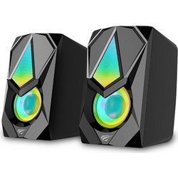 Havit SK563 Ηχεία Υπολογιστή 2.0 με RGB Φωτισμό Black